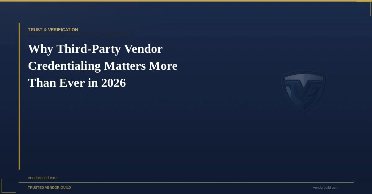 Why Third-Party Vendor Credentialing Matters More Than Ever
